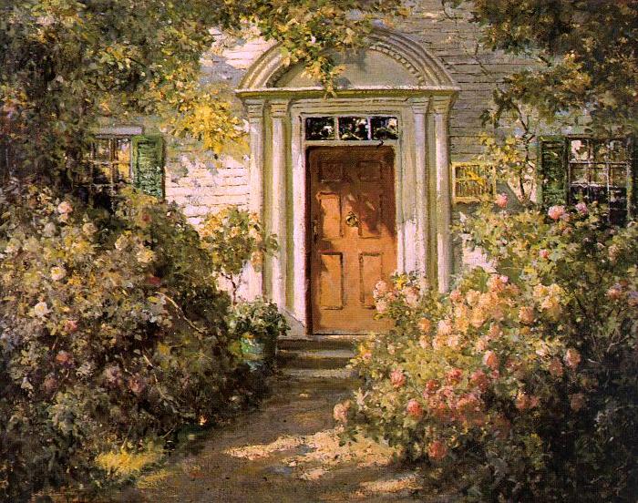 Abbott Fuller Graves Grandmother's Doorway oil painting picture
